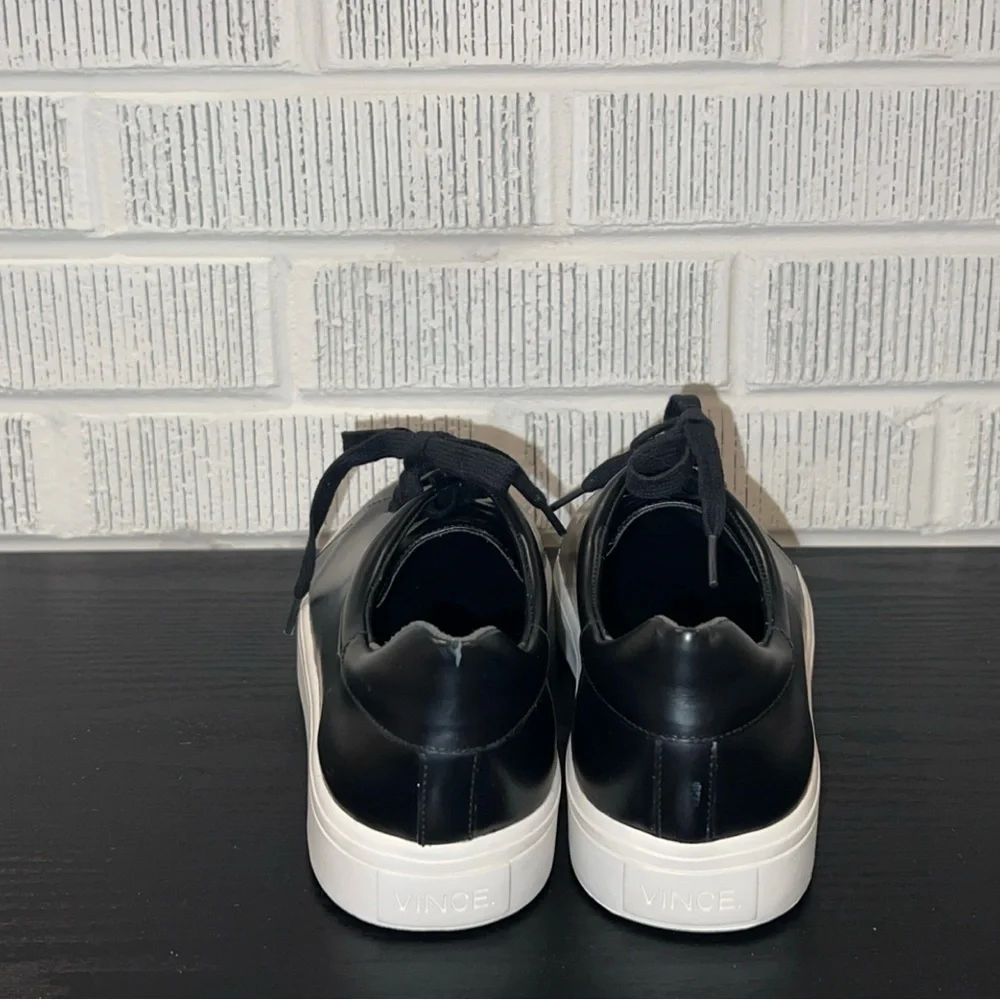 Vince Black Leather Women's Sneakers